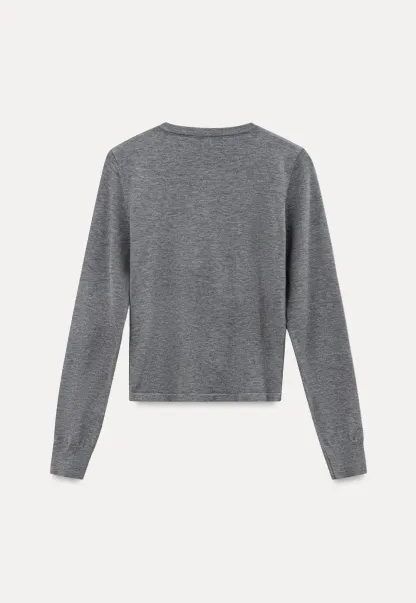 Asymmetrical Button Front Knit Cardigan