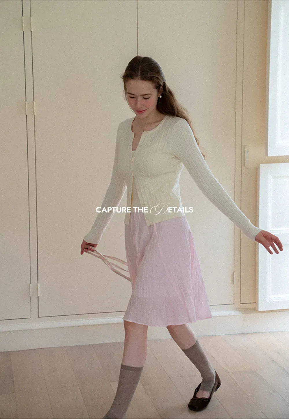 Ribbed Knit Cardigan with Button Front and V Neck