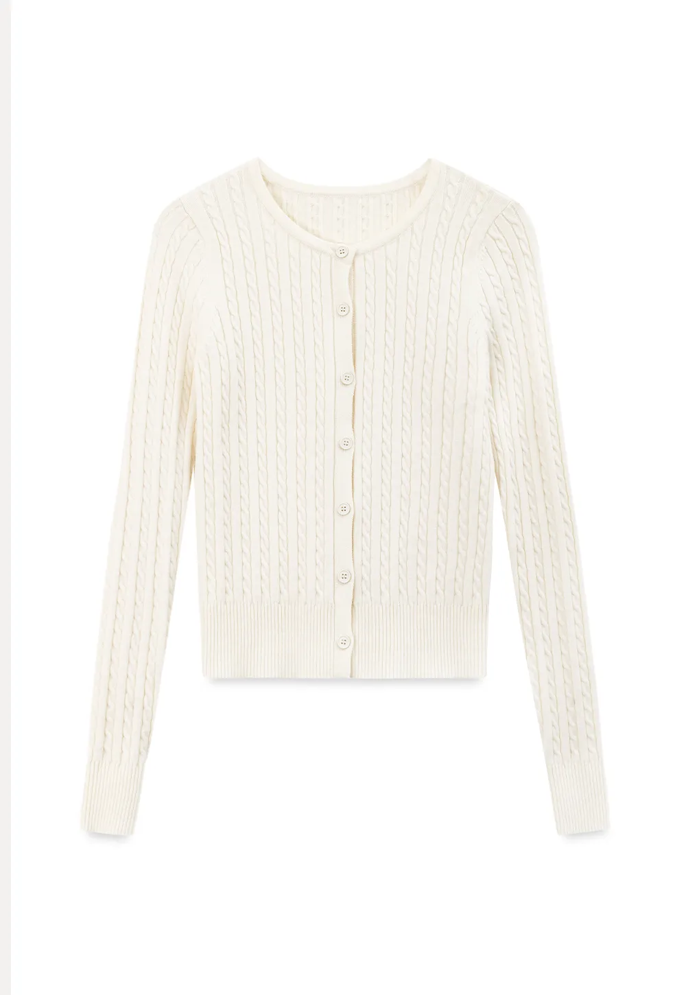 Ribbed Knit Cardigan with Button Front and V Neck