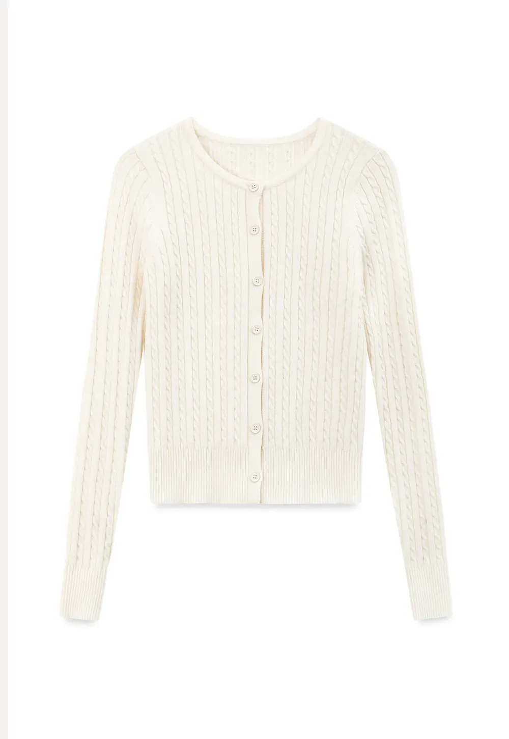 Ribbed Knit Cardigan with Button Front and V Neck