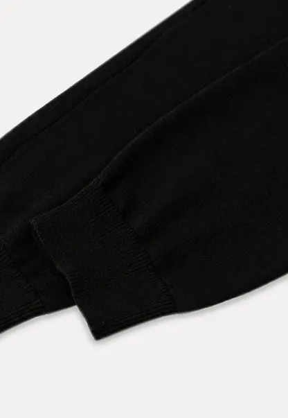 Drawstring Square Neck Long Sleeve Knit Sweater