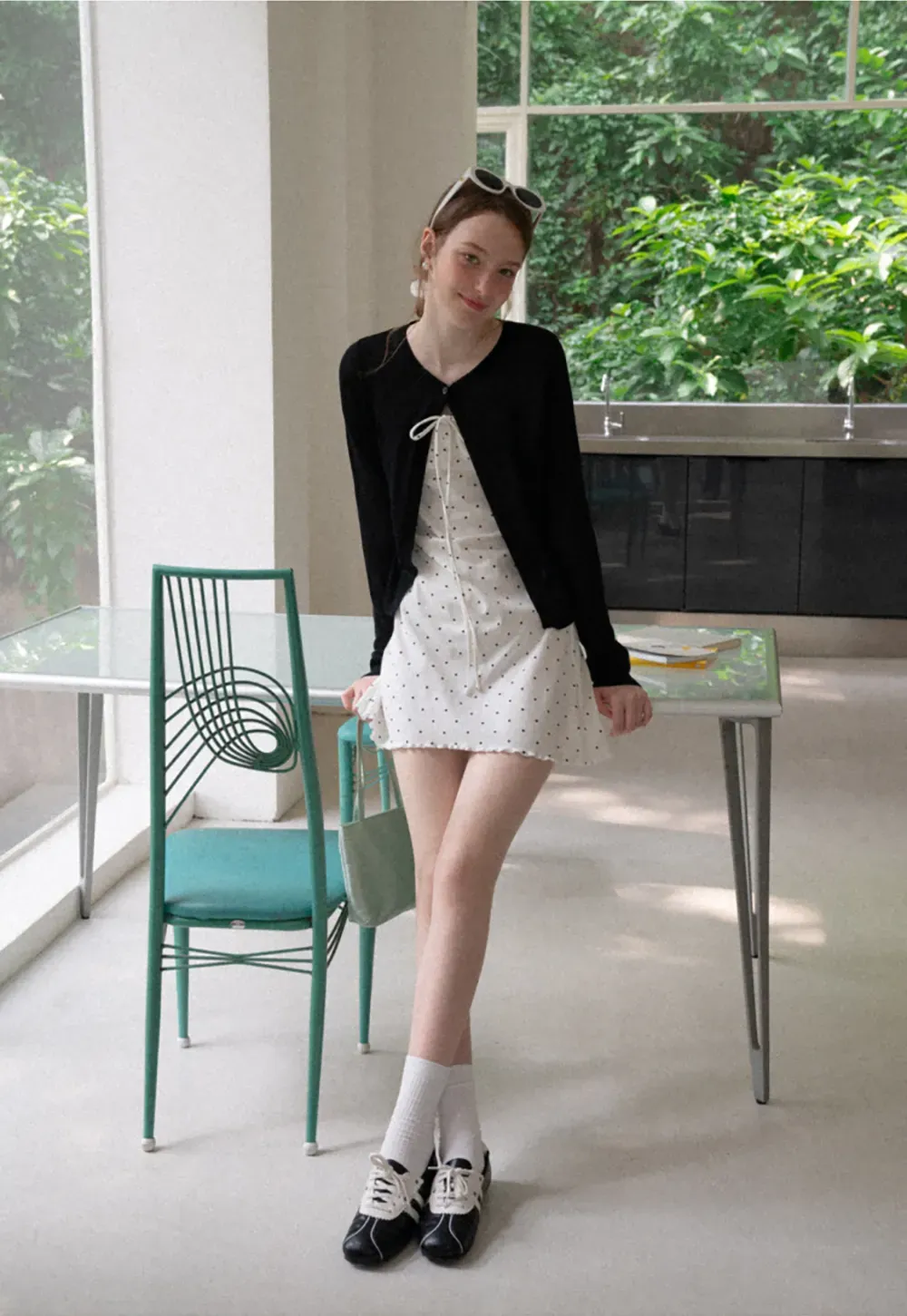 Drawstring Square Neck Long Sleeve Knit Sweater