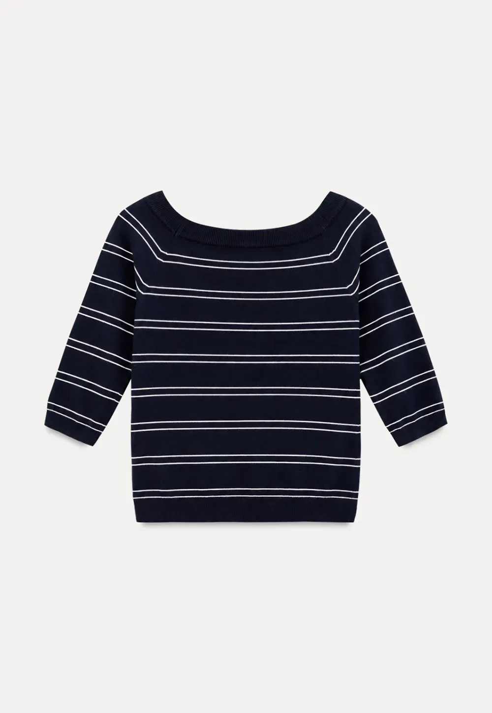 Off Shoulder Three Quarter Sleeve Knit Top