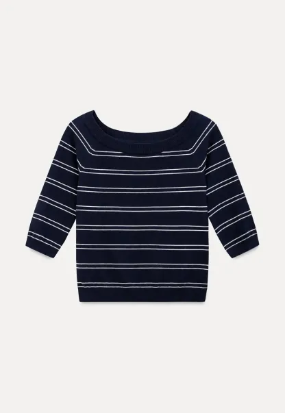 Off Shoulder Three Quarter Sleeve Knit Top