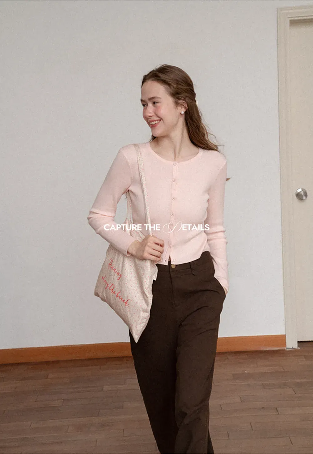 Cropped Ribbed Knit Cardigan with Button Front