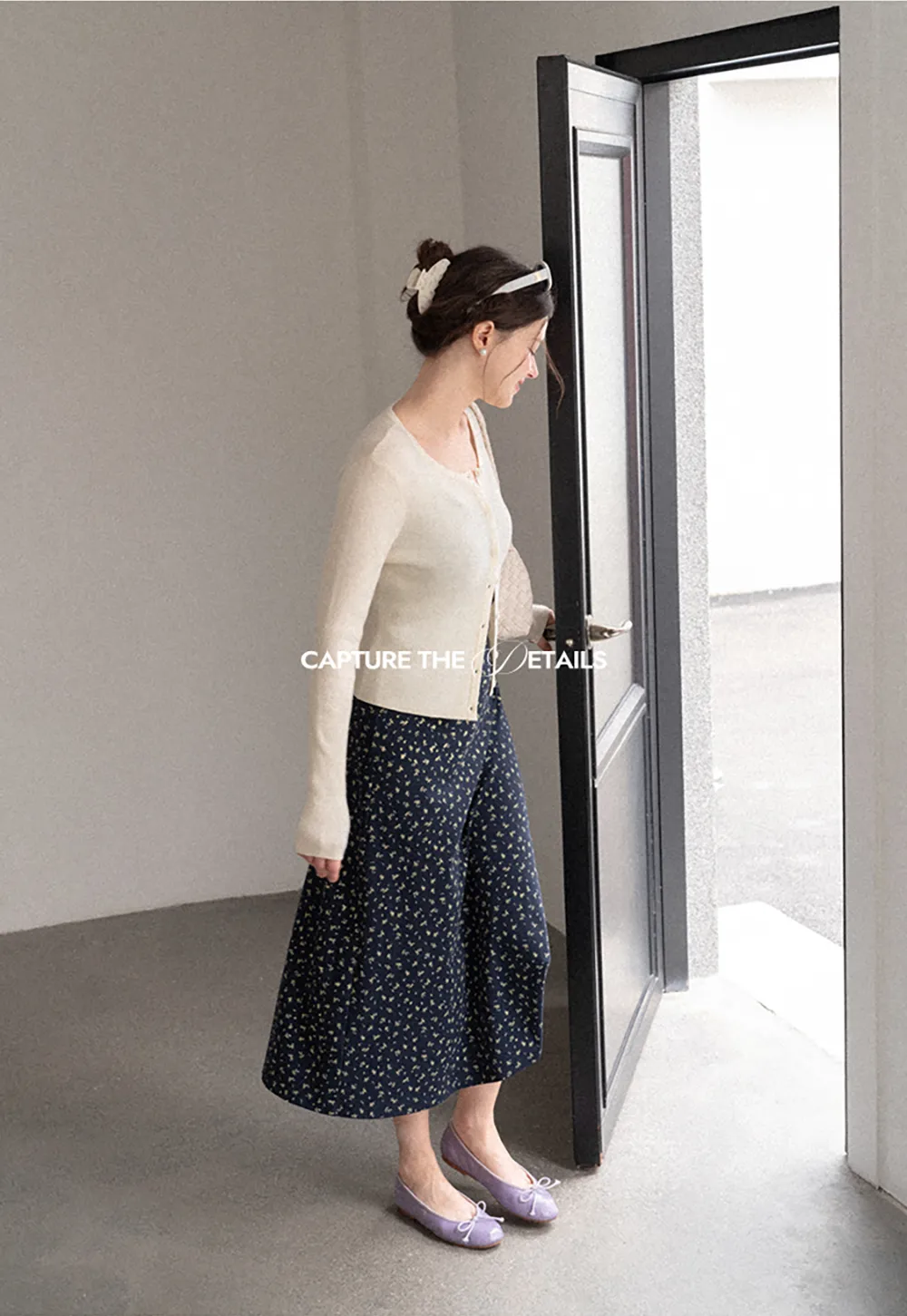 Cropped Ribbed Knit Cardigan with Button Front