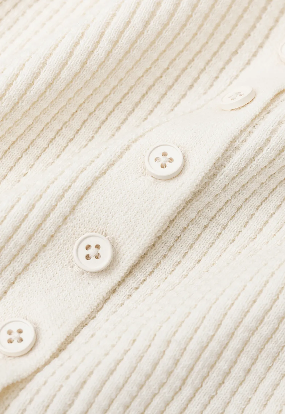 Ribbed Knit Halter Neck Button Front Cardigan