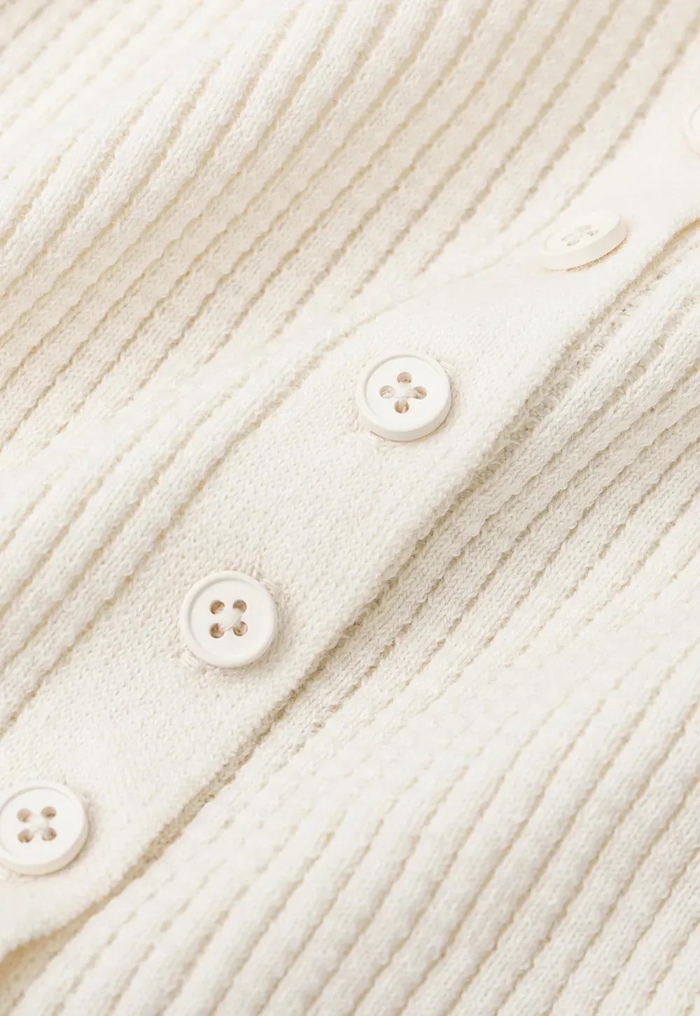 Ribbed Knit Halter Neck Button Front Cardigan