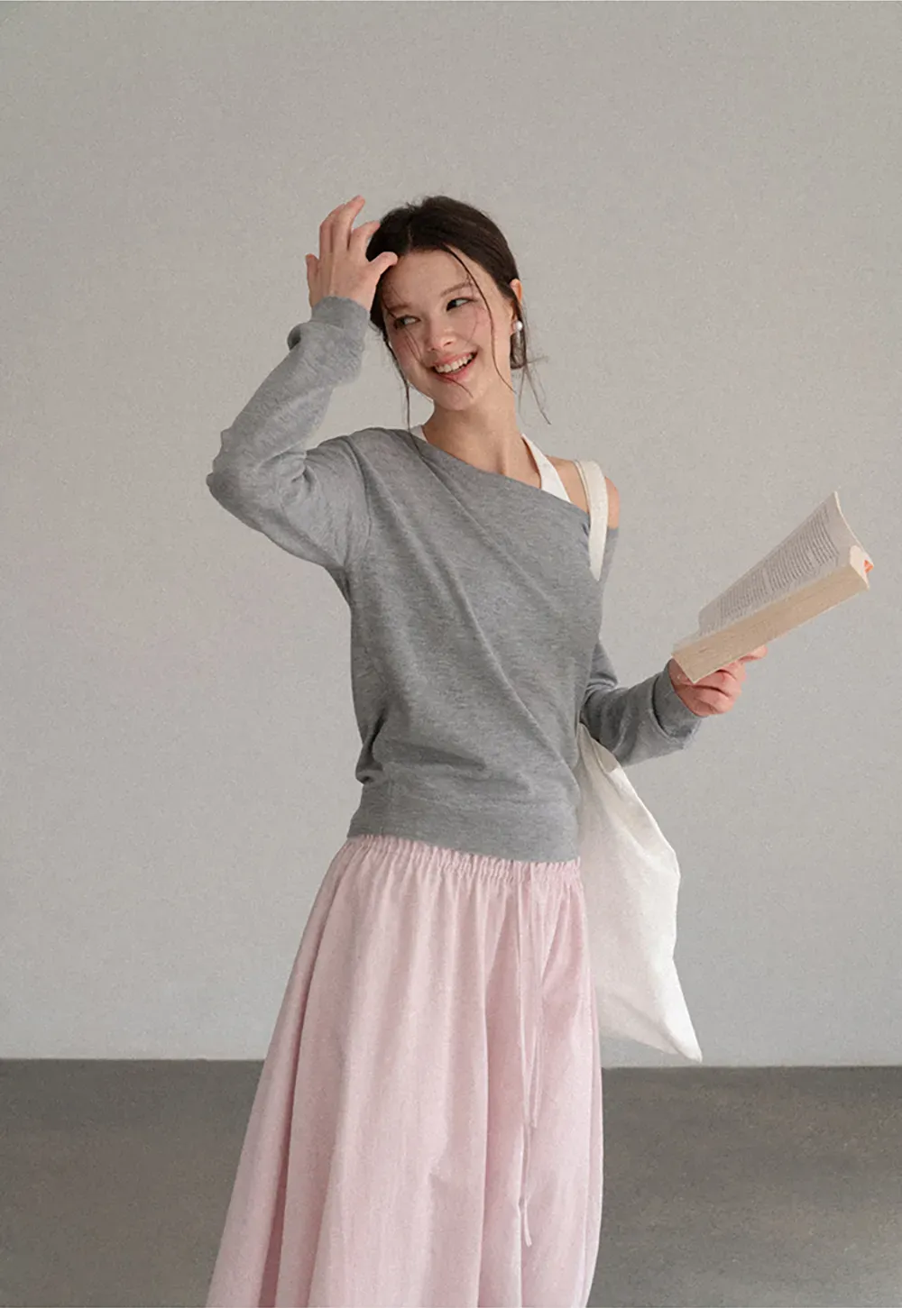 Off Shoulder Ribbed Knit Sweater