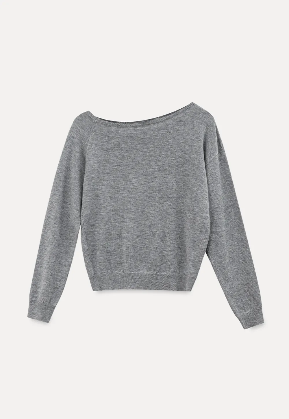 Off Shoulder Ribbed Knit Sweater