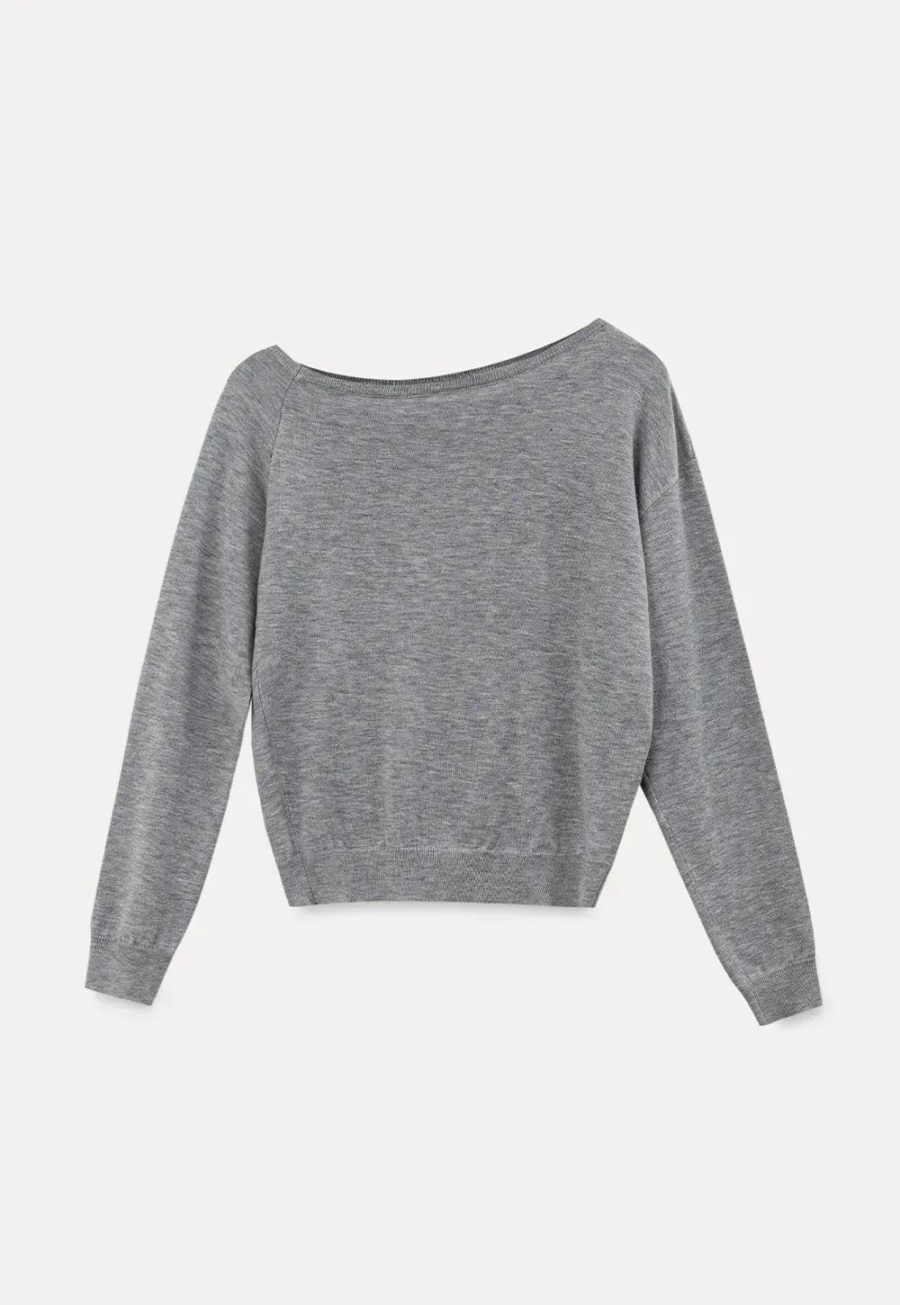 Off Shoulder Ribbed Knit Sweater