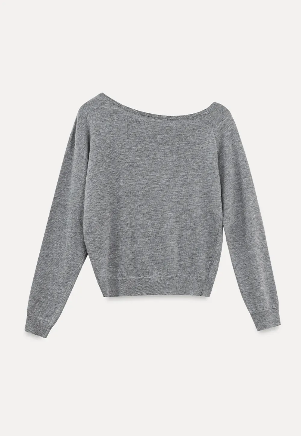 Off Shoulder Ribbed Knit Sweater