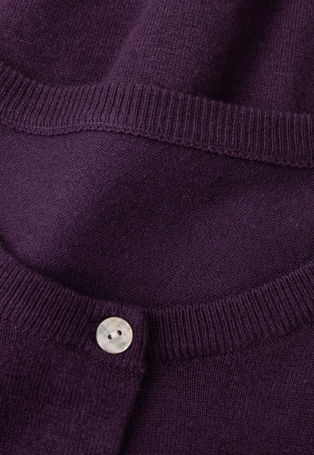 Cropped Cardigan with Collar Detail Woolen Knit Sweater