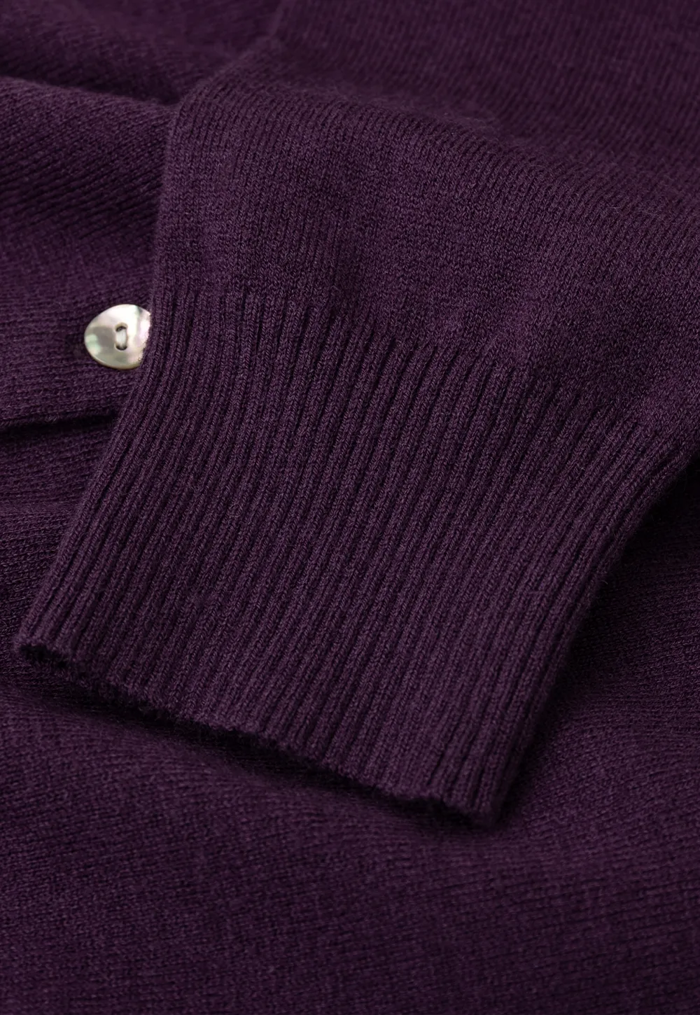 Cropped Cardigan with Collar Detail Woolen Knit Sweater