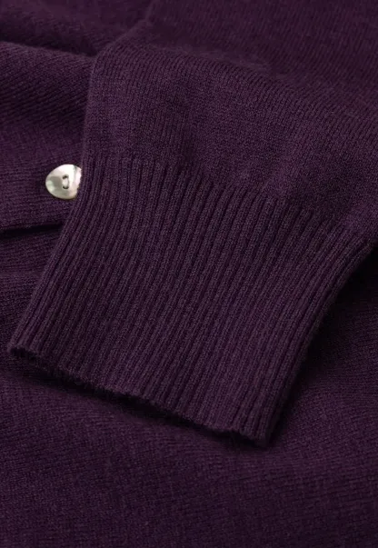 Cropped Cardigan with Collar Detail Woolen Knit Sweater
