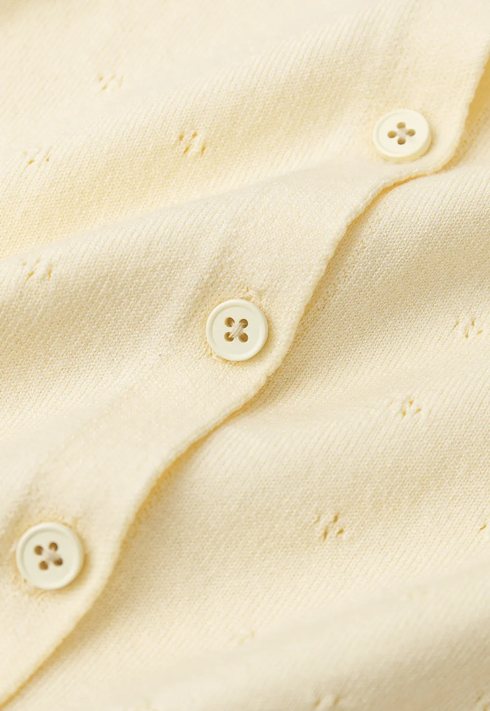 Eyelet Pattern Cardigan with Button Front