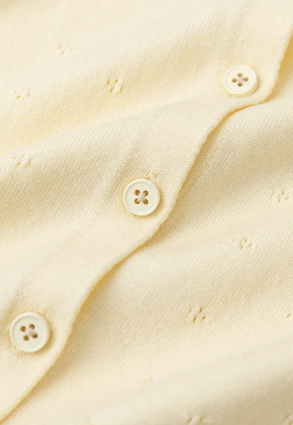 Eyelet Pattern Cardigan with Button Front