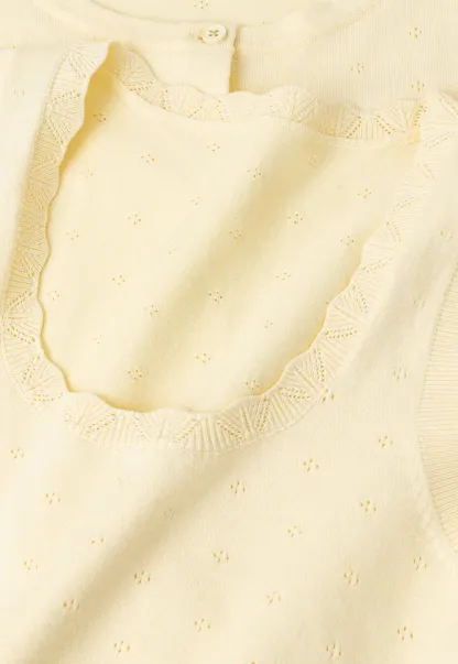 Eyelet Pattern Cardigan with Button Front