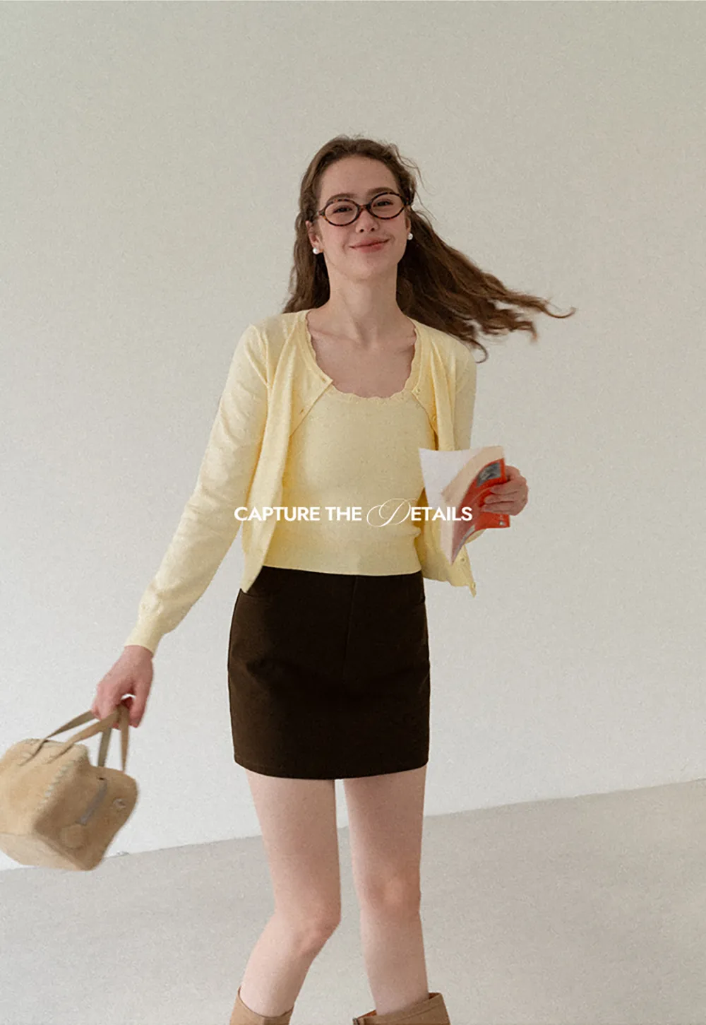 Eyelet Pattern Cardigan with Button Front