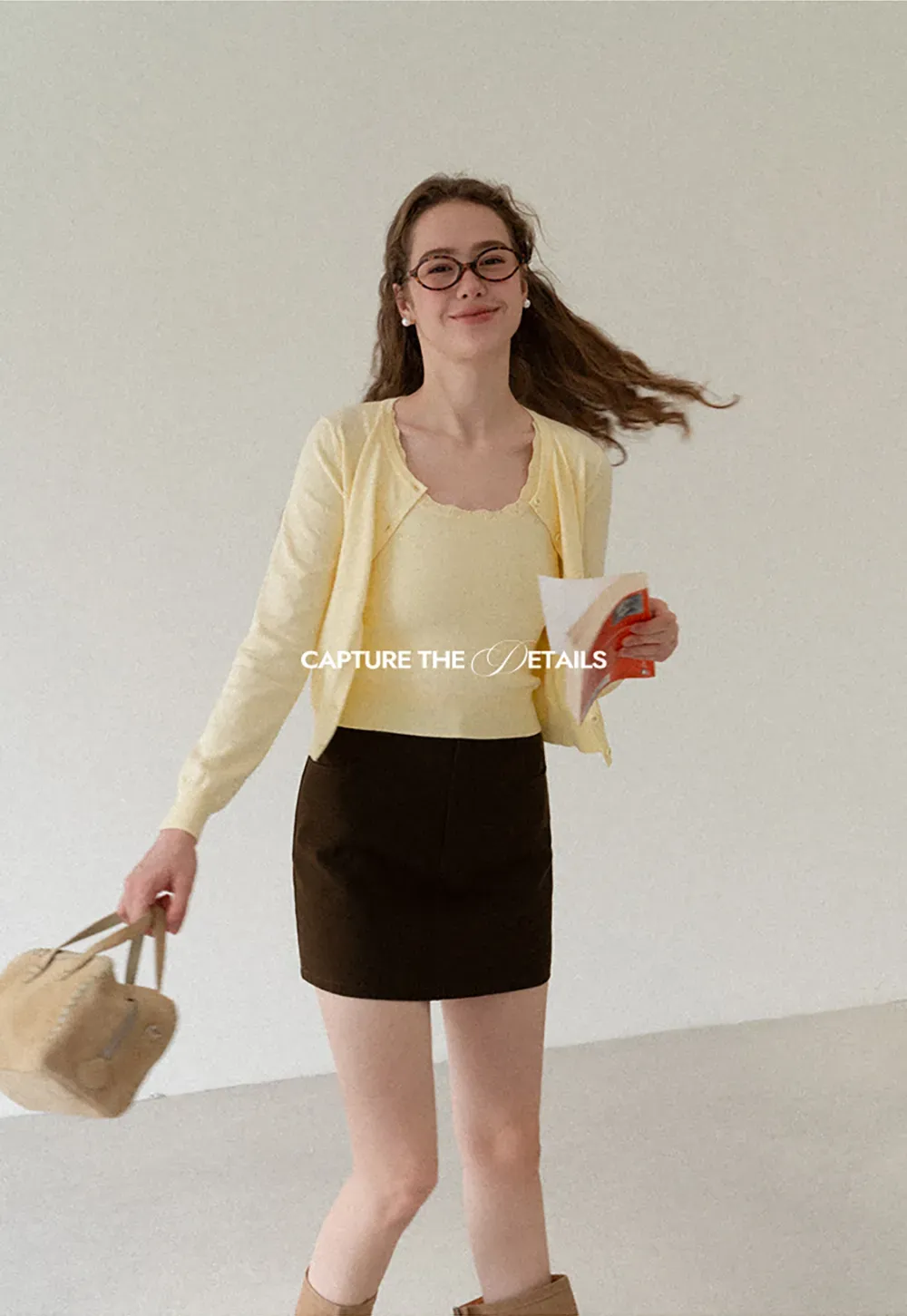 Eyelet Pattern Cardigan with Button Front