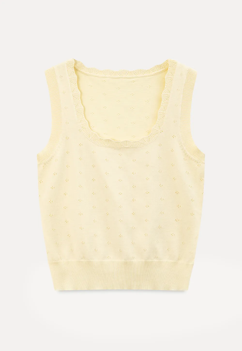 Eyelet Pattern Cardigan with Button Front