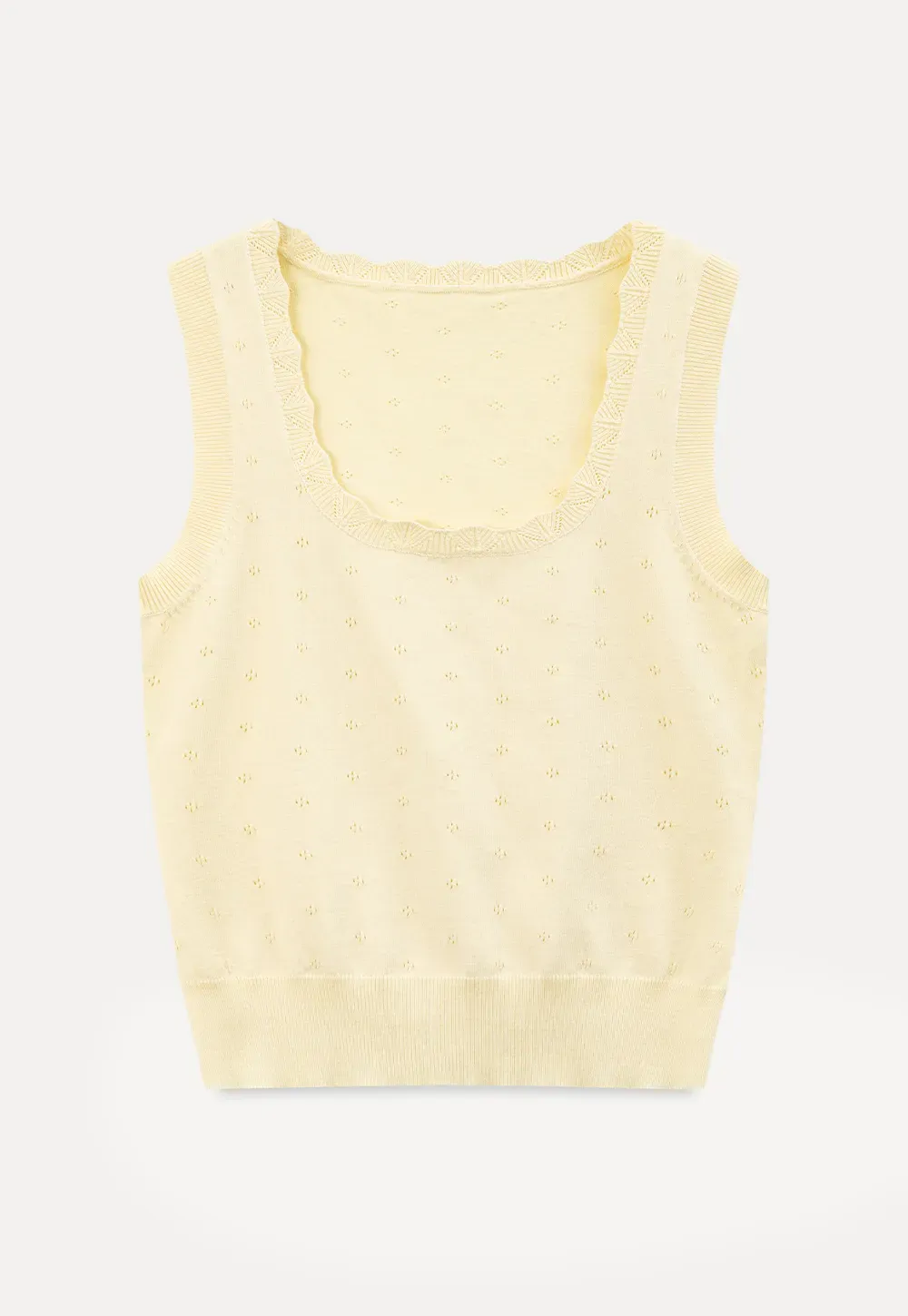 Eyelet Pattern Cardigan with Button Front