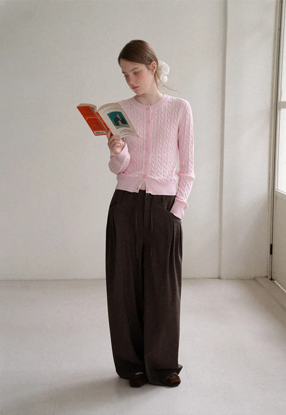 Cable Knit Cardigan Woolen Knit Sweater
