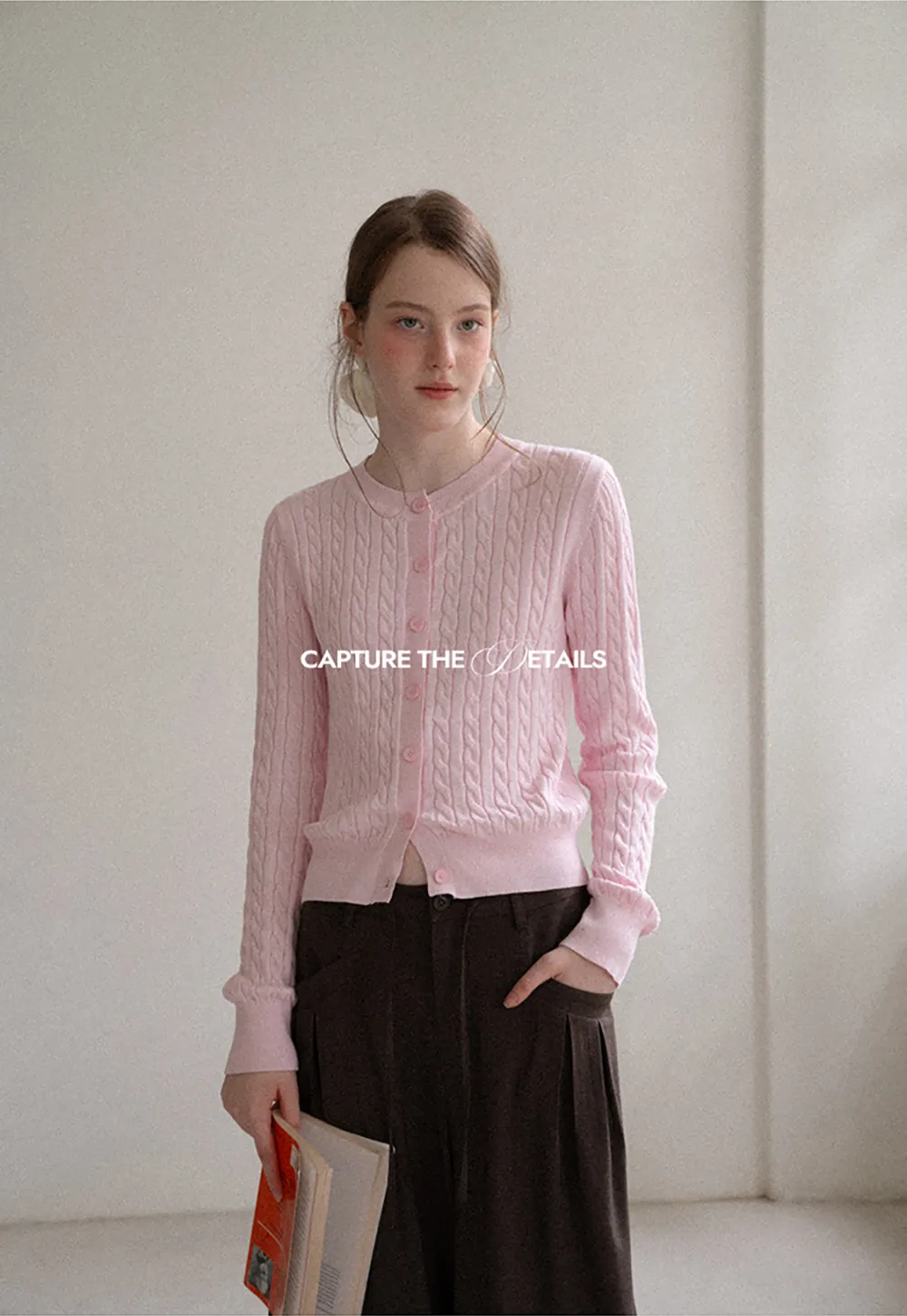 Cable Knit Cardigan Woolen Knit Sweater