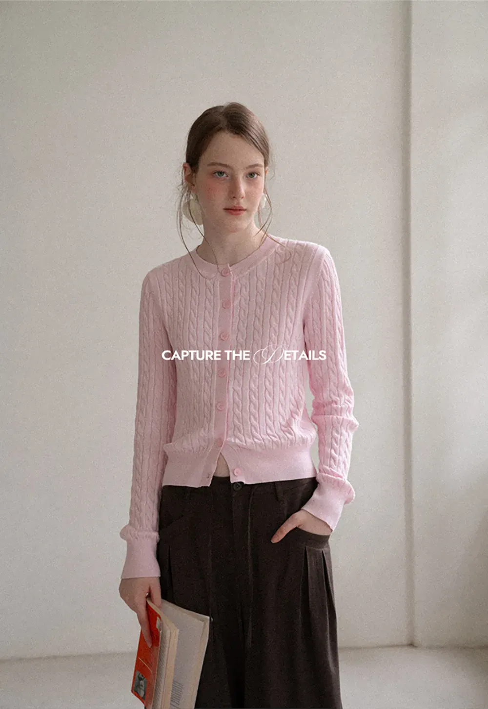 Cable Knit Cardigan Woolen Knit Sweater