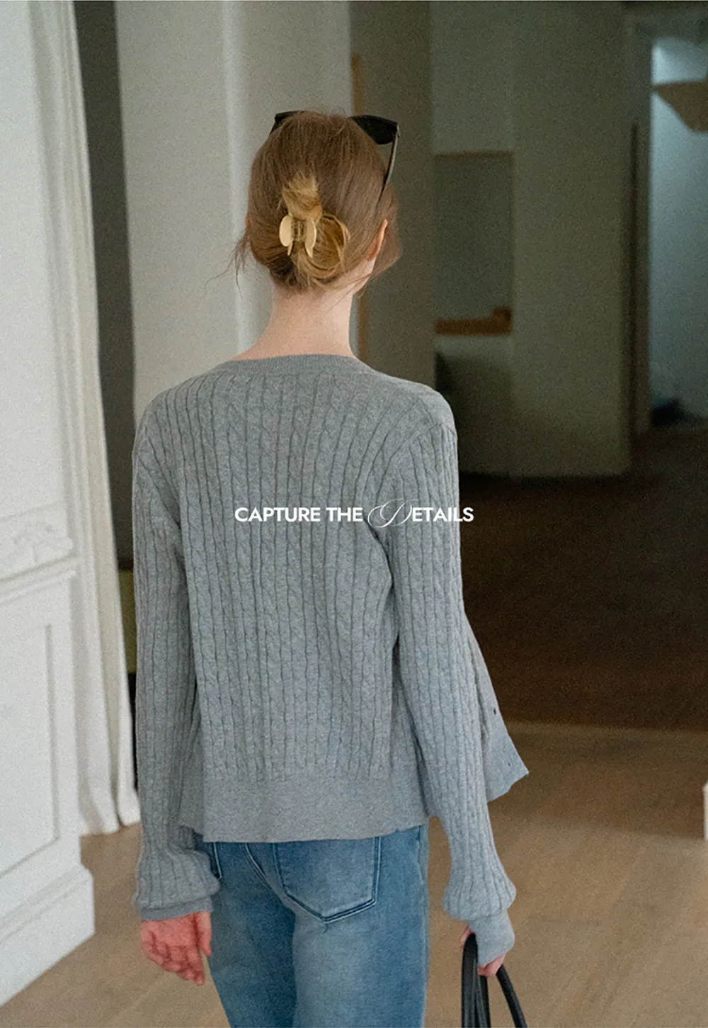 Cable Knit Cardigan Woolen Knit Sweater