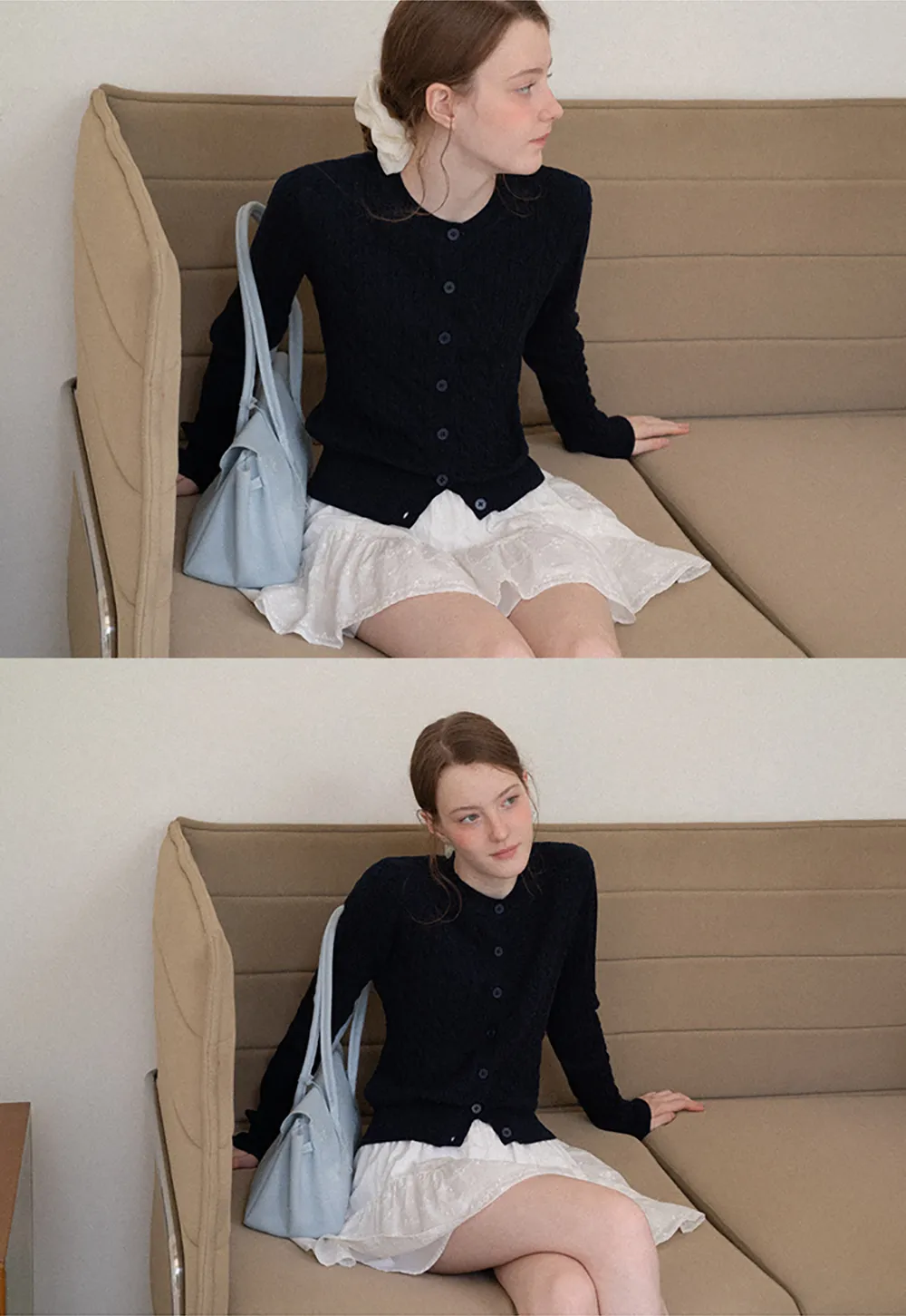 Cable Knit Cardigan Woolen Knit Sweater