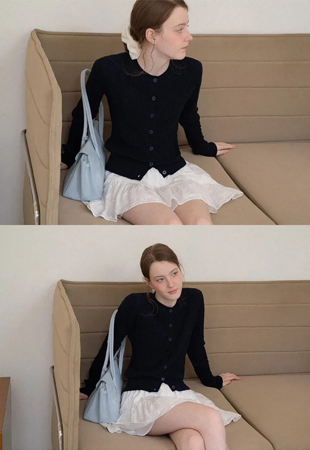 Cable Knit Cardigan Woolen Knit Sweater