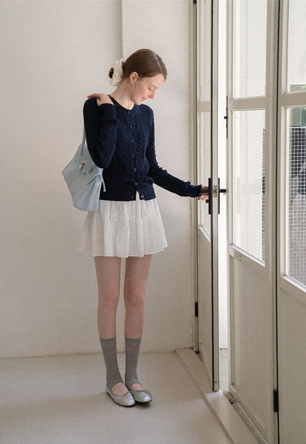 Cable Knit Cardigan Woolen Knit Sweater