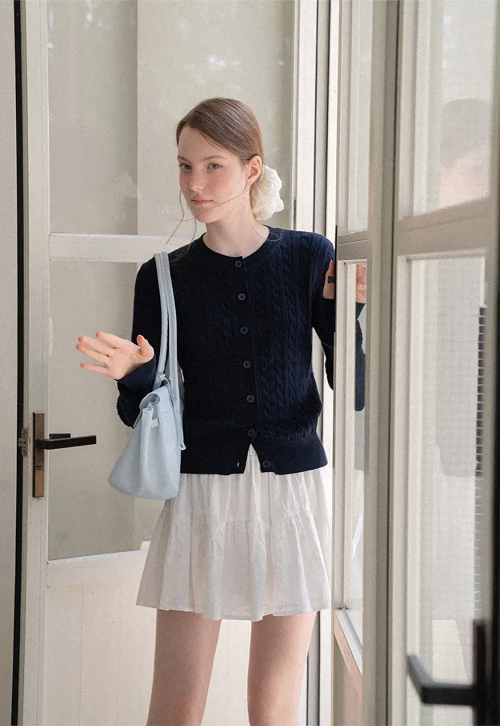 Cable Knit Cardigan Woolen Knit Sweater