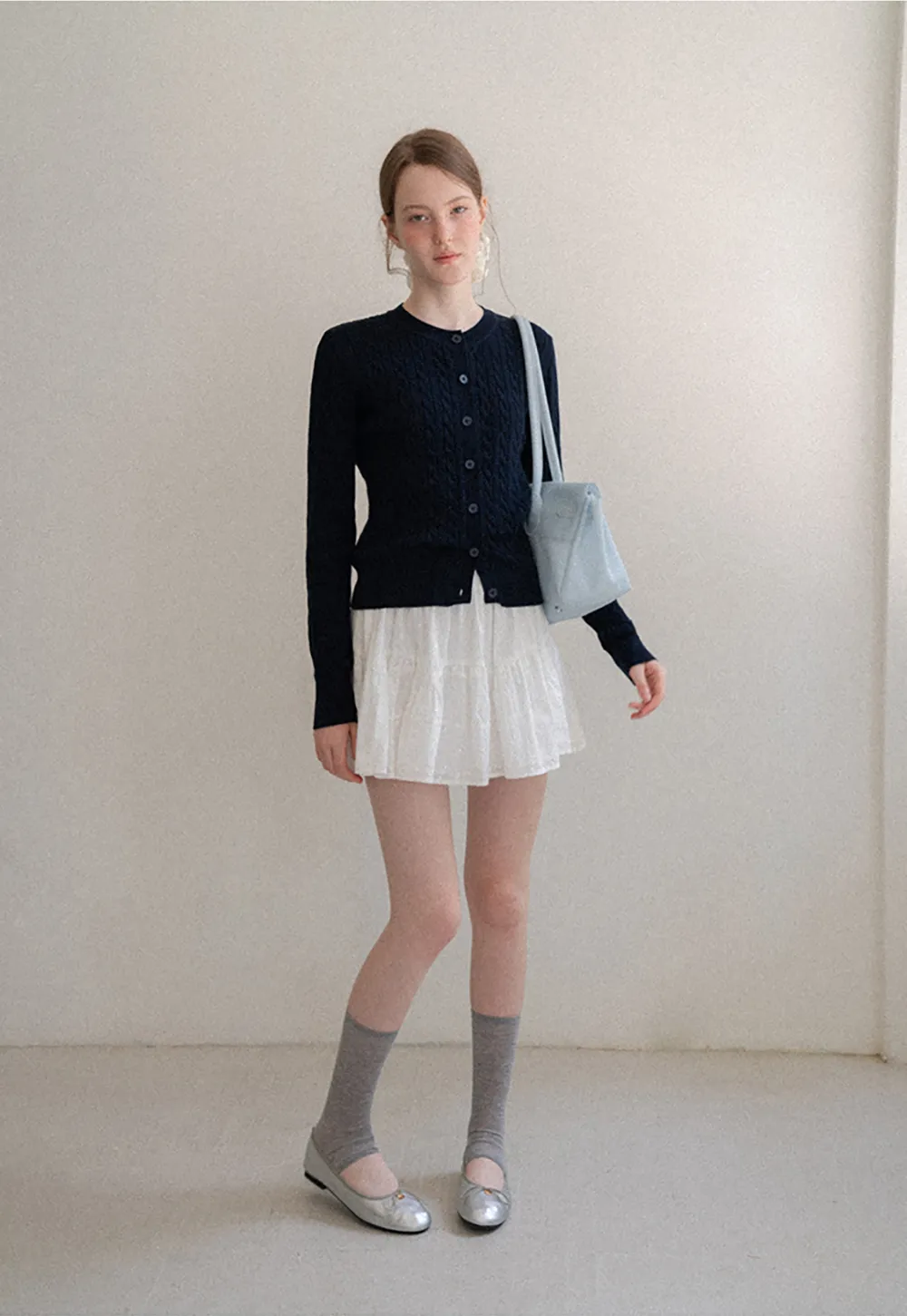 Cable Knit Cardigan Woolen Knit Sweater