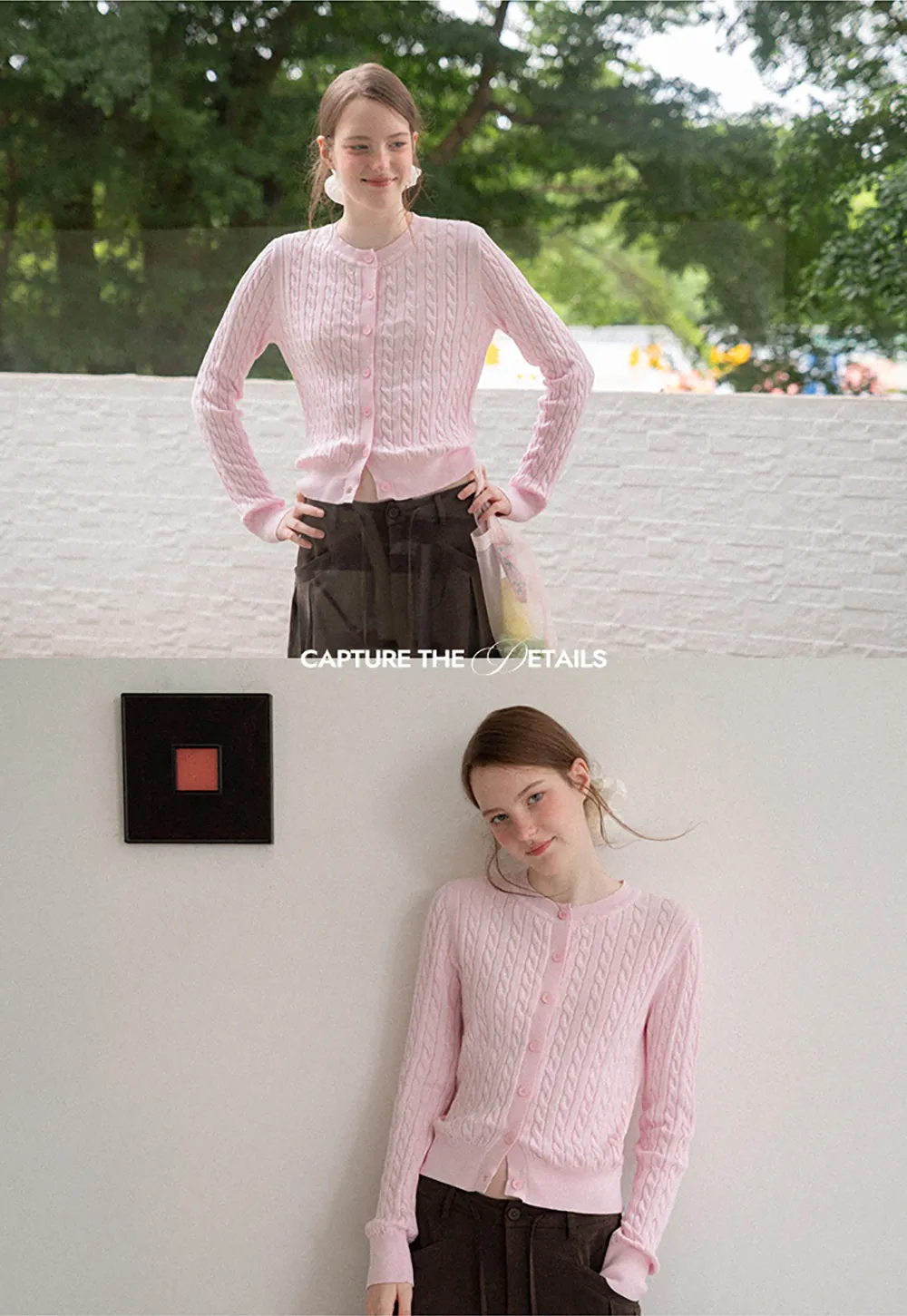 Cable Knit Cardigan Woolen Knit Sweater
