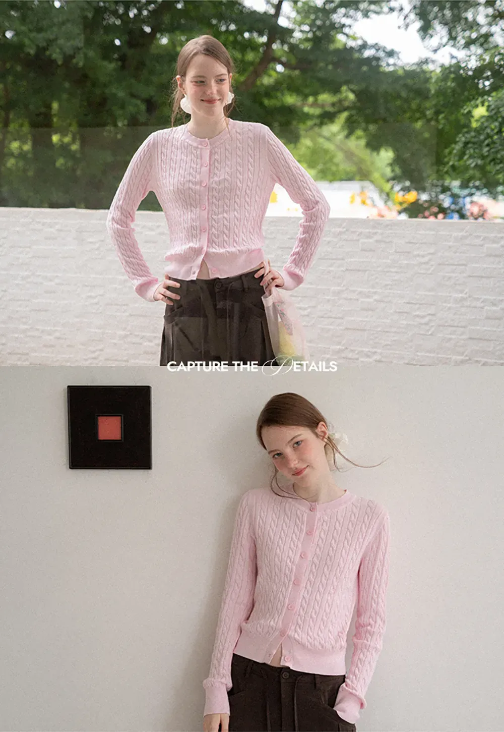 Cable Knit Cardigan Woolen Knit Sweater