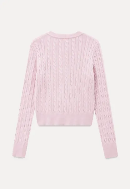 Cable Knit Cardigan Woolen Knit Sweater