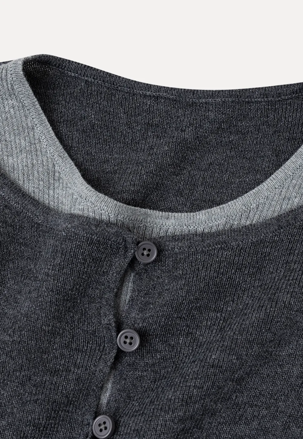 Cutout Shoulder Button Front Knit Sweater