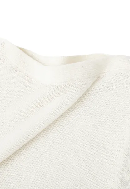 Sheer Mesh Overlay Ribbed Knit Sweater