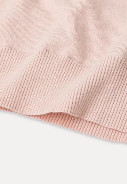 Wrap Front Choker Neck Long Sleeve Knit Sweater