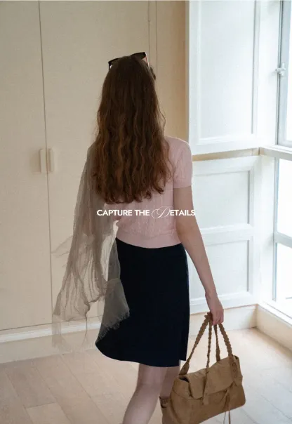Cable Knit Short Sleeve Collared Knit Sweater
