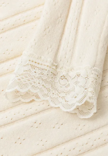 Scalloped V Neck Drawstring Long Sleeve Knit Sweater