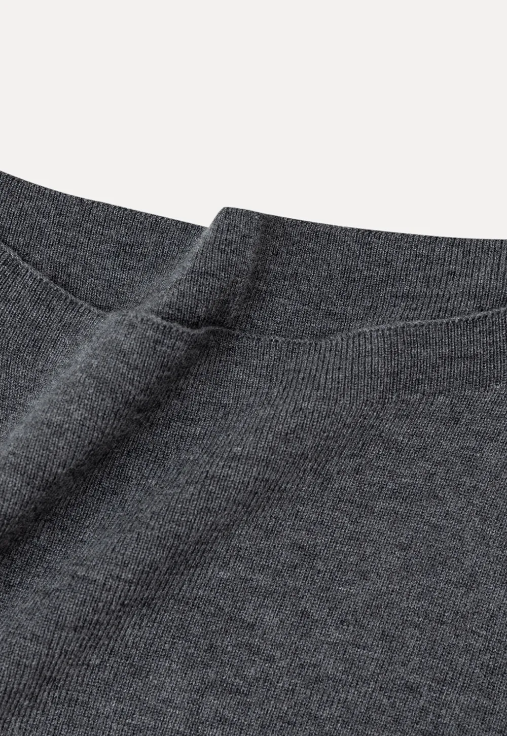 Square Neck Long Sleeve Wool Knit Sweater