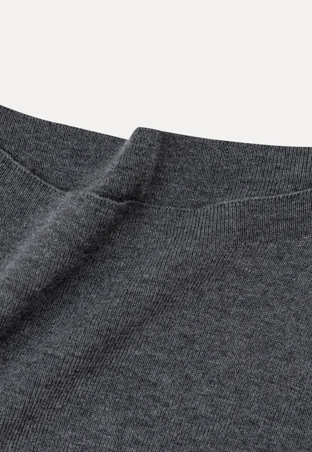 Square Neck Long Sleeve Wool Knit Sweater