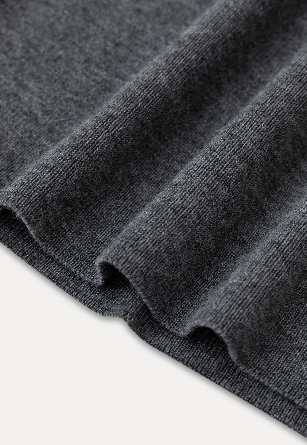 Square Neck Long Sleeve Wool Knit Sweater