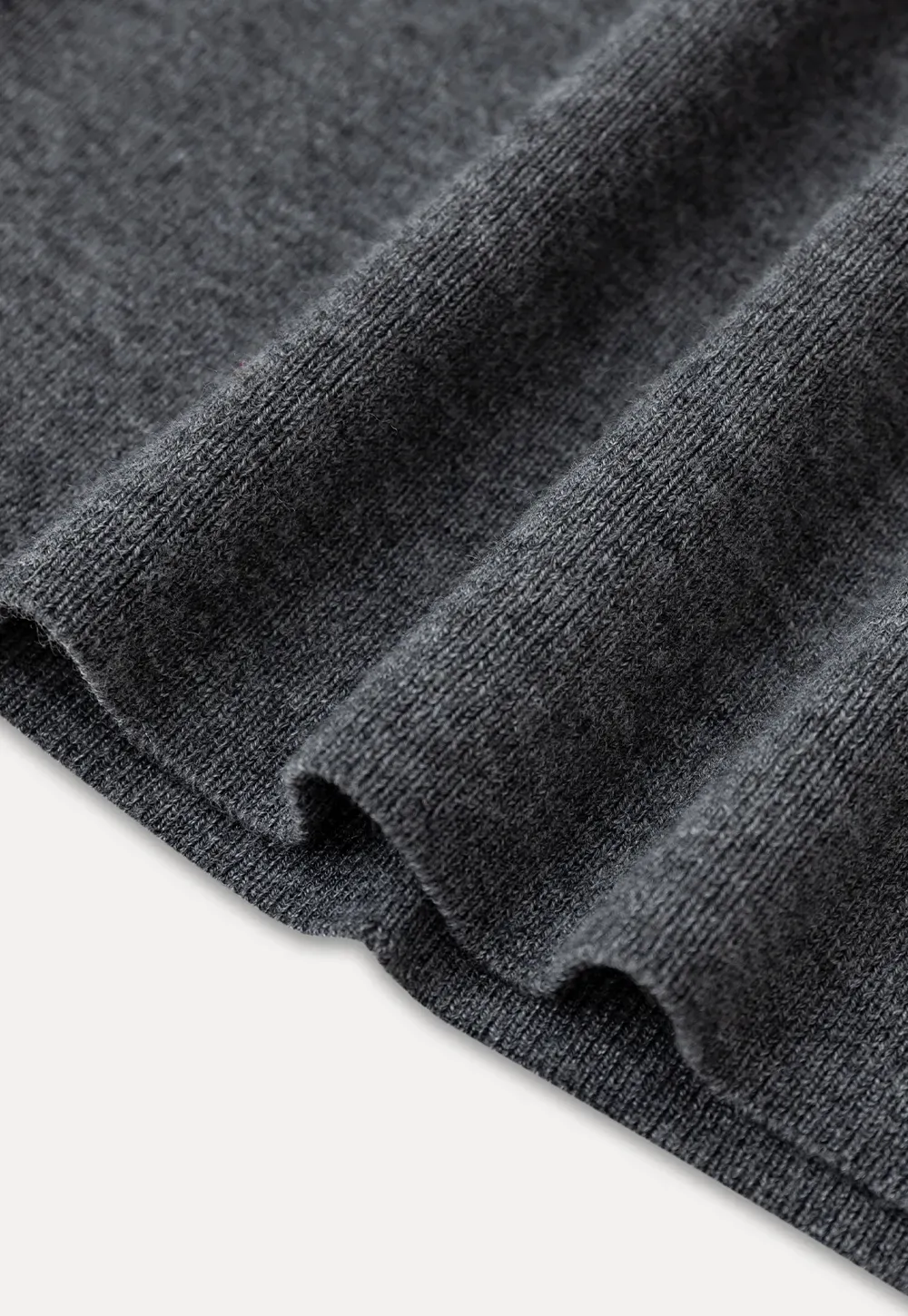 Square Neck Long Sleeve Wool Knit Sweater