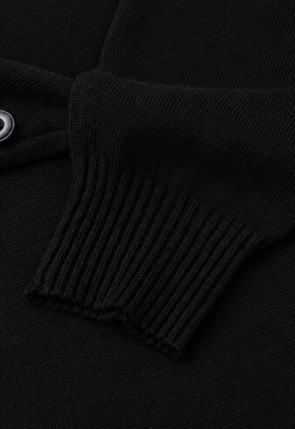 Choker Neck Asymmetrical Button Front Knit Sweater
