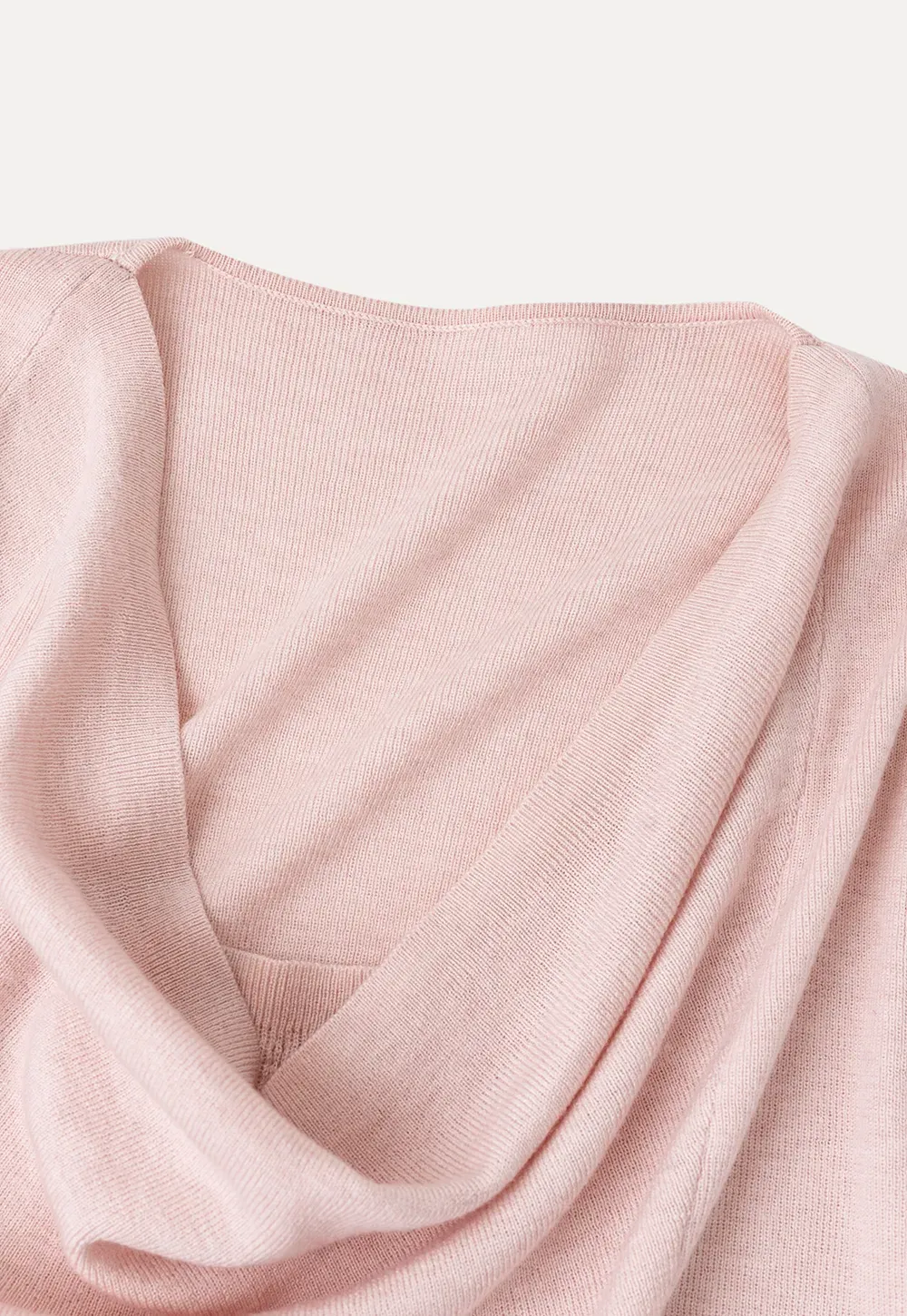 Cowl Neck Long Sleeve Woolen Knit Sweater