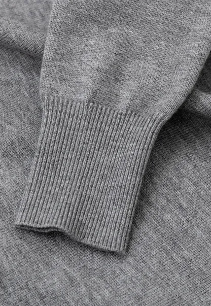 Off Shoulder Henley Long Sleeve Knit Sweater